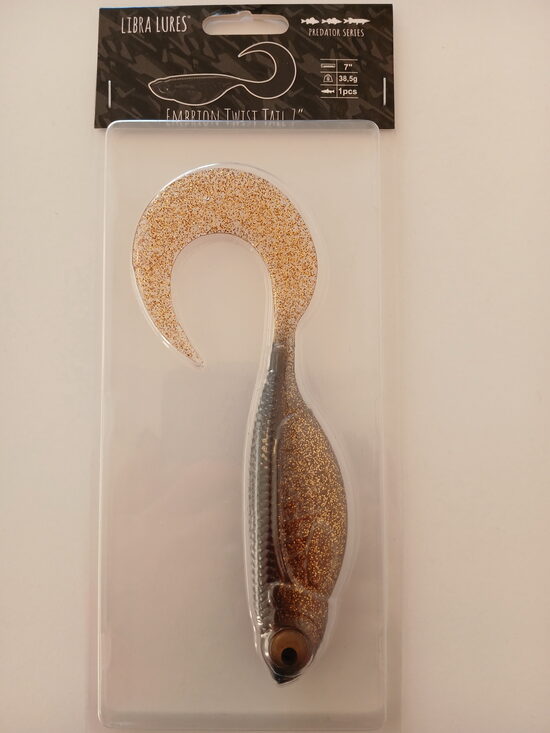 Embrion Twist Tail, 7"/180mm, 009-Gold, 36,5gr, 1psc/pack